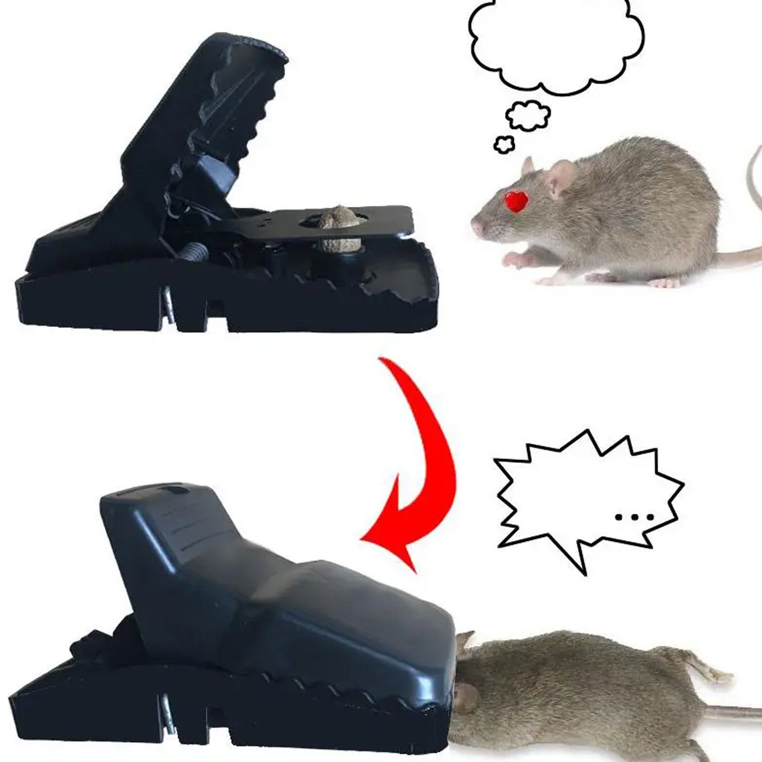 Mouse Catcher Trap Cage with Mouse Figure for Home, Kitchen, Room, Office, Indoor, Outdoor Mice Pest Control Reusable (1 Pc) Mouse Catcher Trap Cage with Mouse Figure for Home, Kitchen, Room, Office, Indoor, Outdoor Mice Pest Control Reusable (1 Pc)